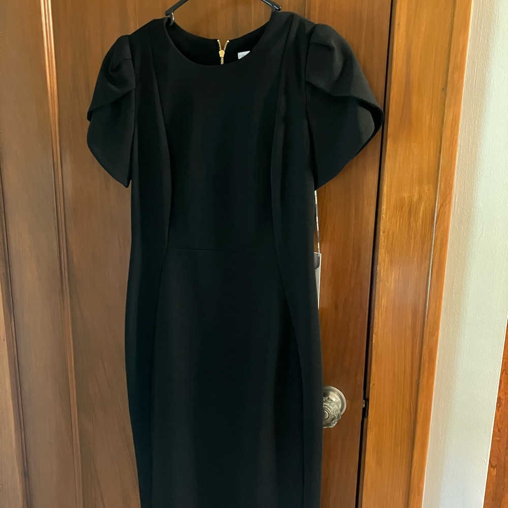 Calvin Klein tulip sleeve sheath dress